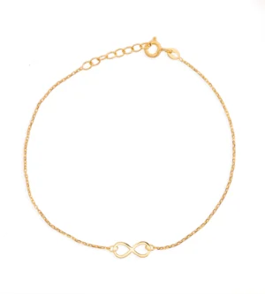 Złota bransoletka z nieskończonością. Bransoletka złota 585