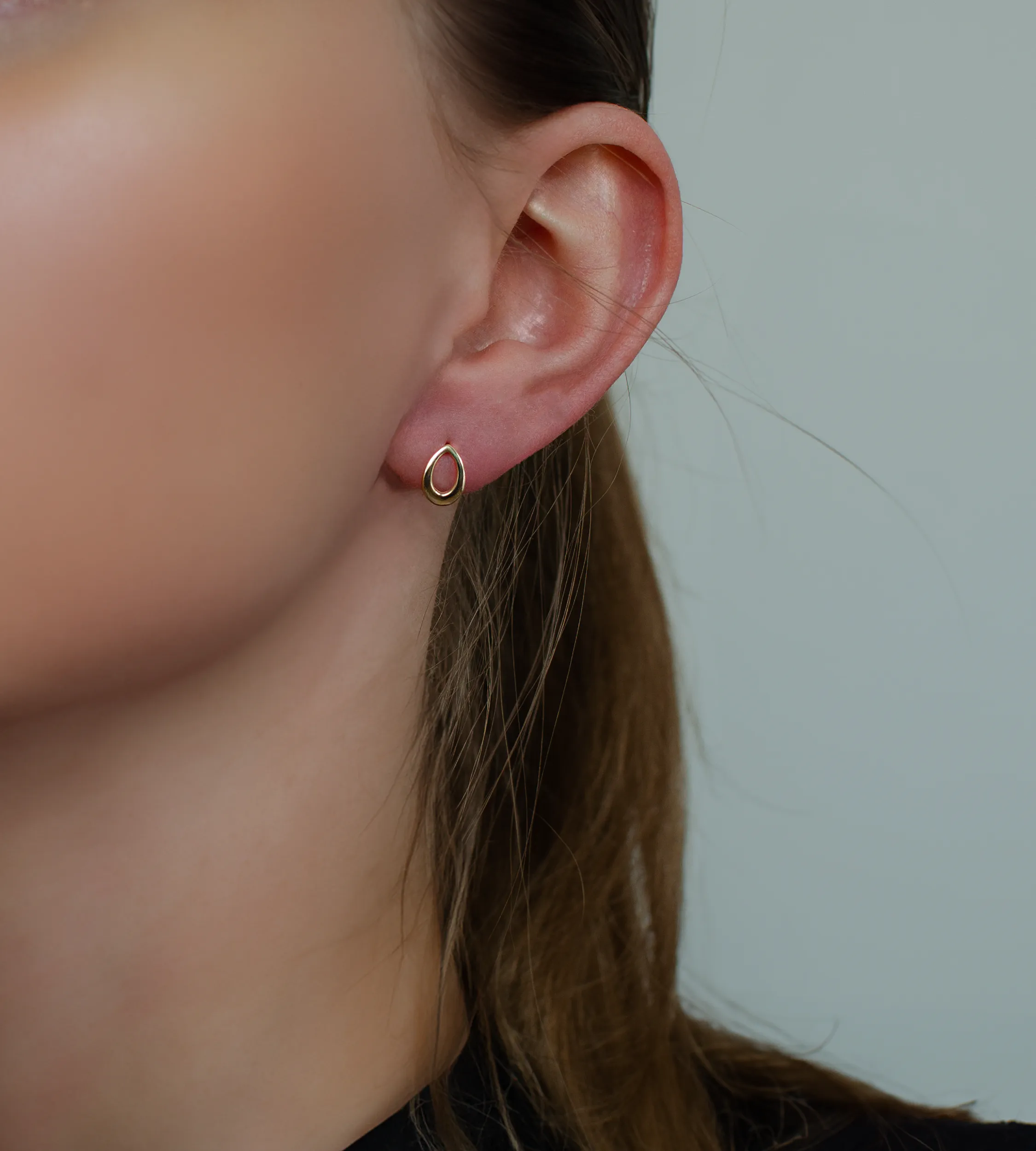 Złote kolczyki 585 łezki