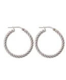 Kolczyki srebrne koła szarnir