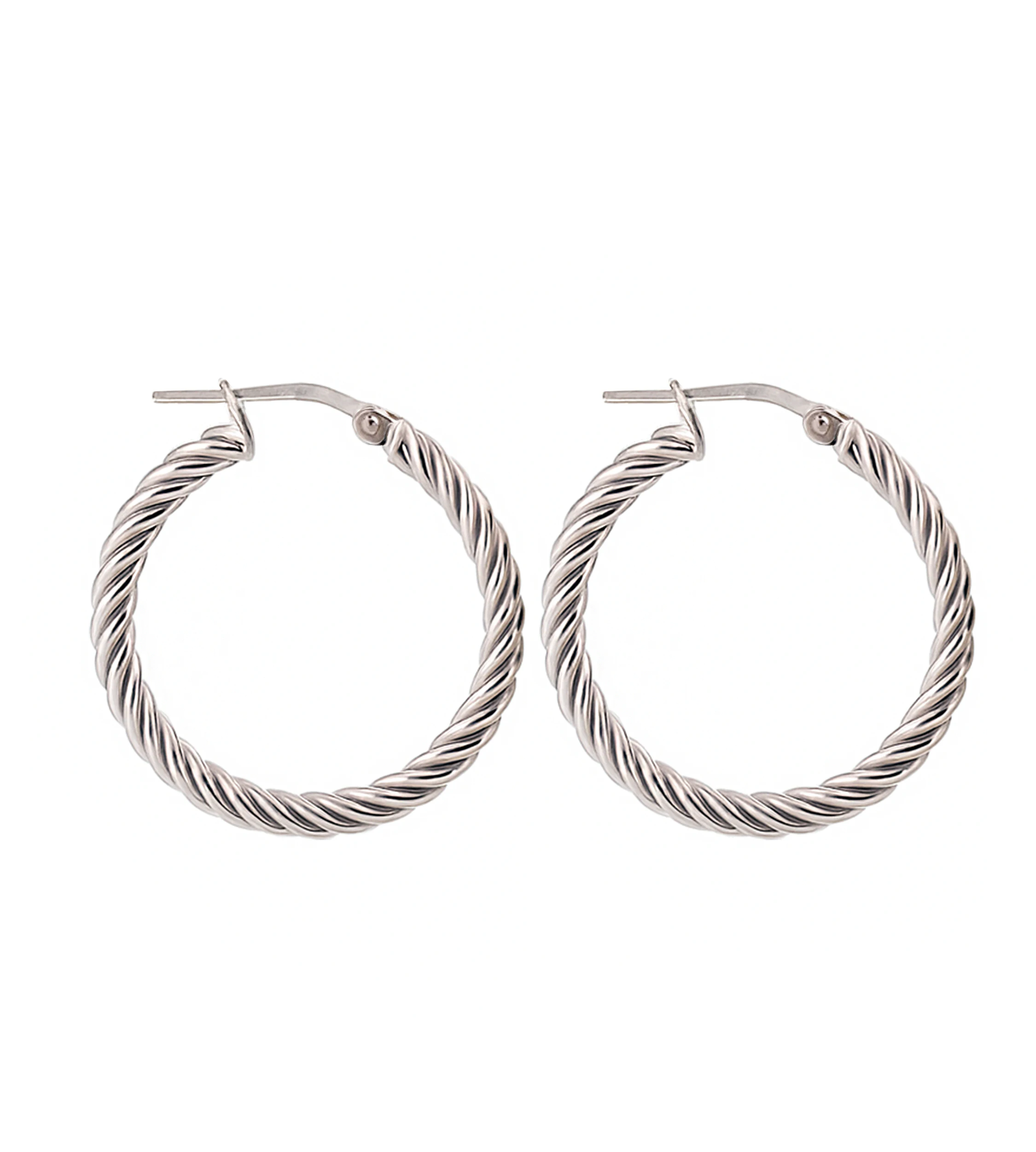 Kolczyki srebrne koła szarnir