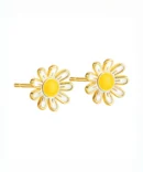 Kolczyki kwiatuszki pozłacane srebrne