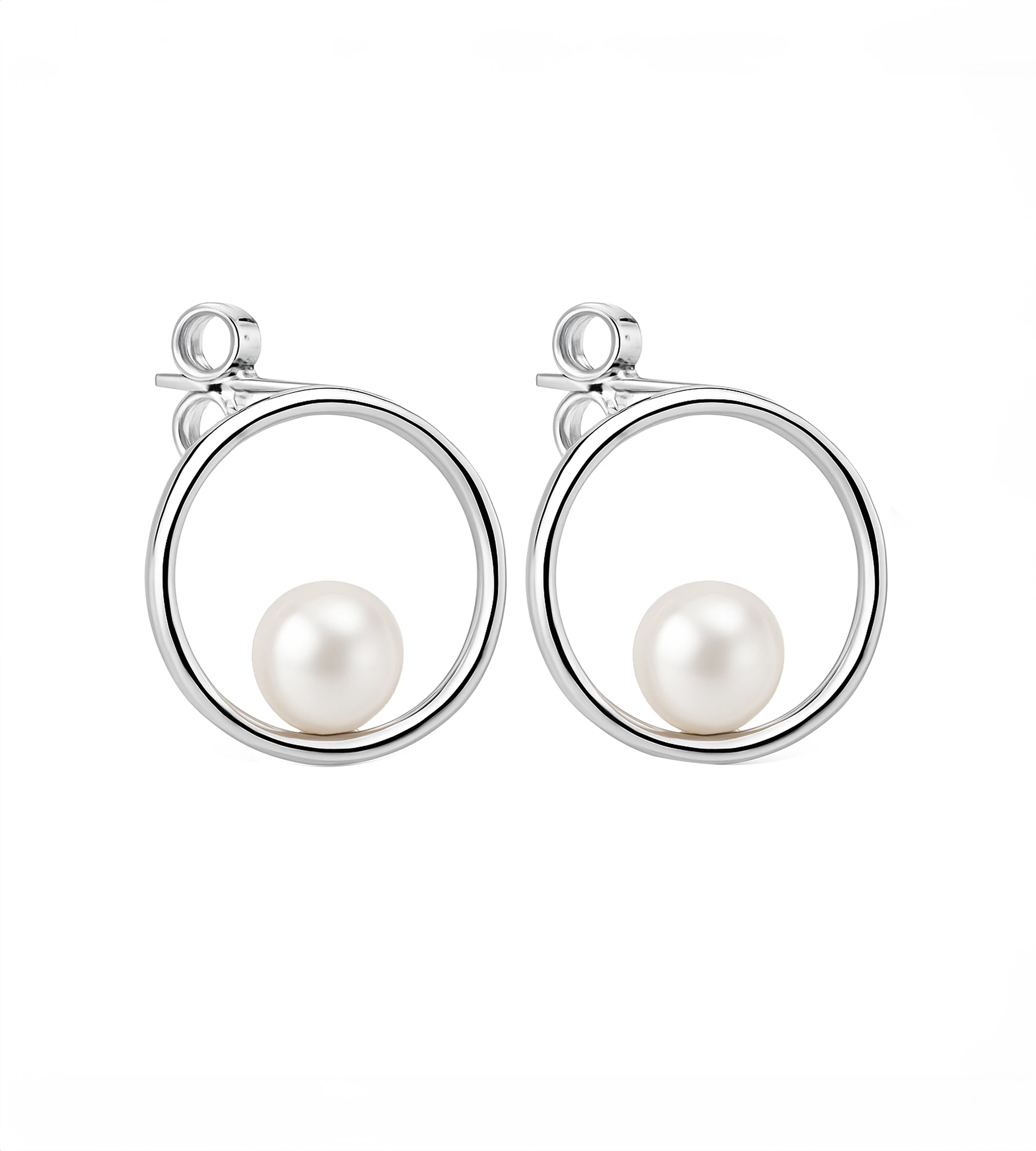 Kolczyki srebrne z perłą