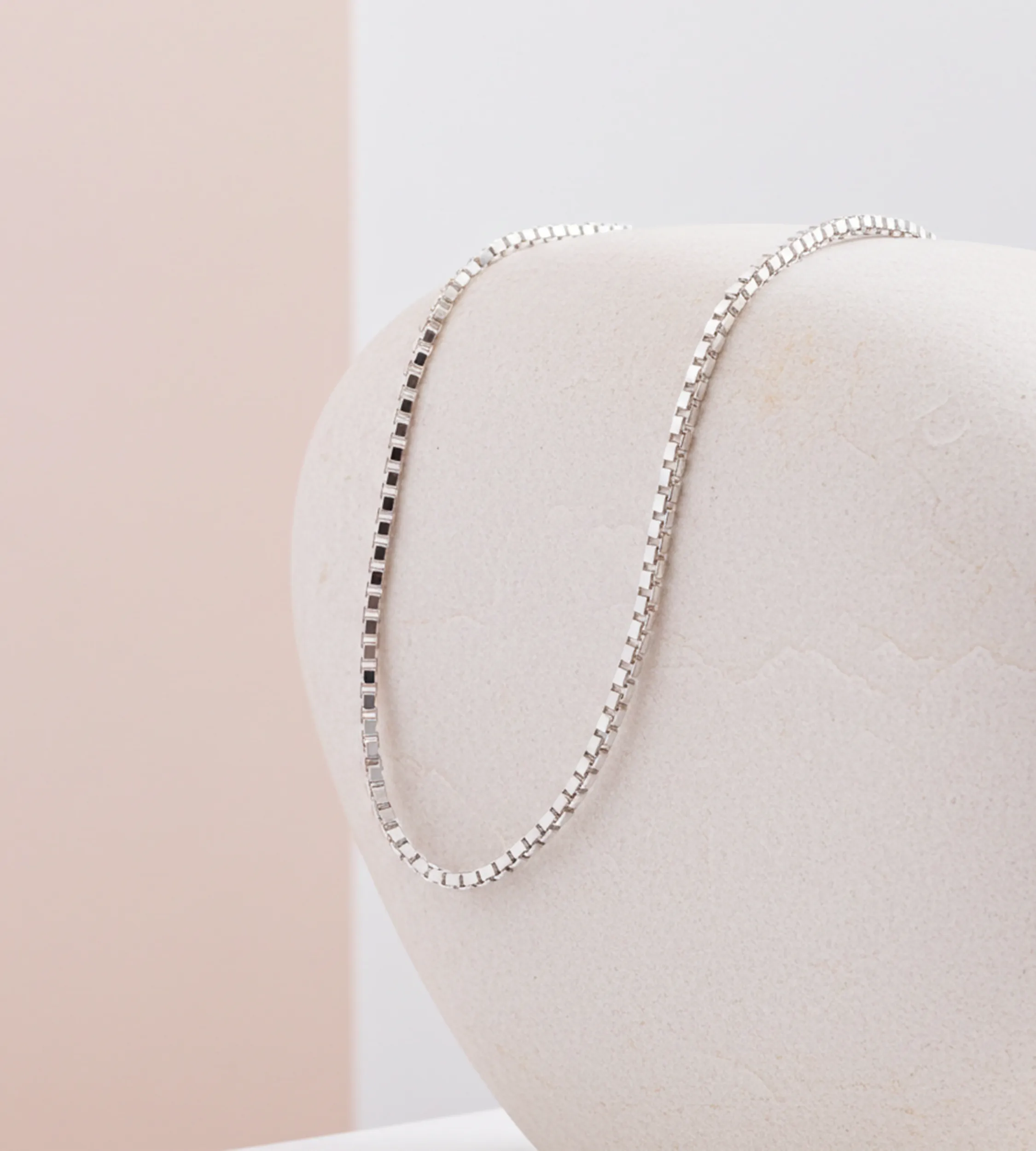 łańcuszek kostka srebrny