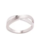 Srebrny pierścionek zaplatany matowy