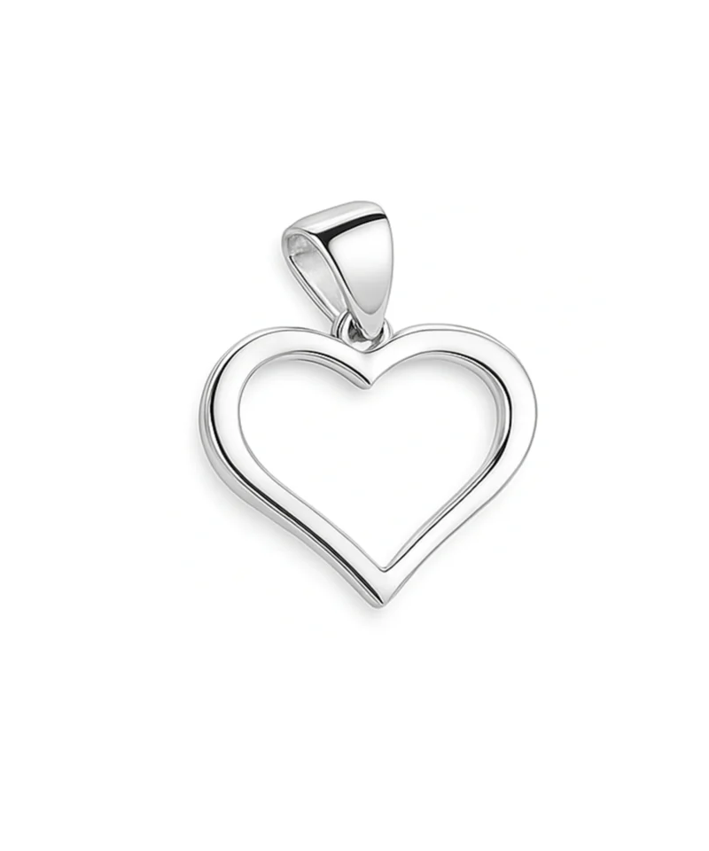 Srebrna zawieszka 925 serce delikatne
