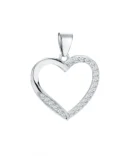 Zawieszka srebrna z serduszkiem do lancuszka