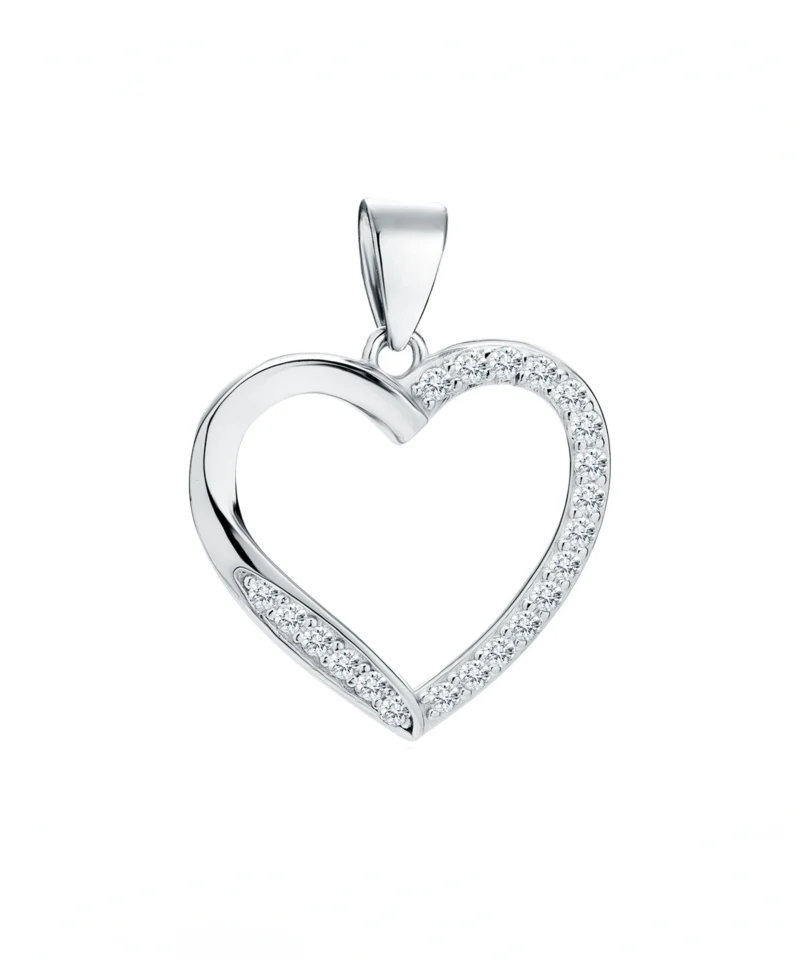 Zawieszka srebrna z serduszkiem do lancuszka