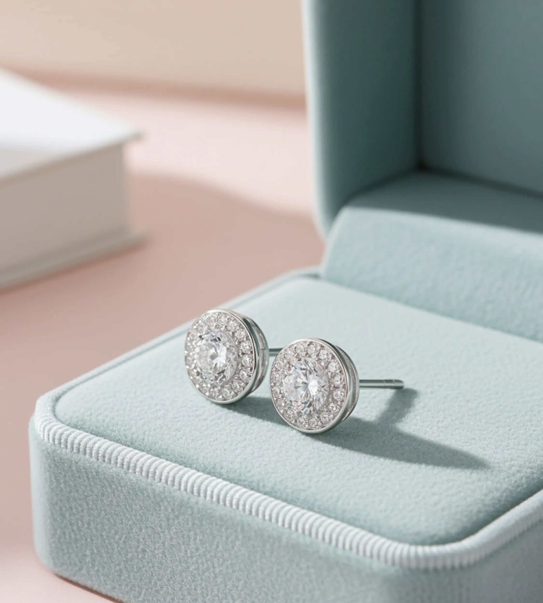 Kolczyki srebrne 925 okrągłe z cyrkonią