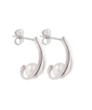 Srebrne kolczyki z perłą - długie srebrne wiszące kolczyki