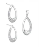 Srebrny komplet bizuterii z cyrkoniami