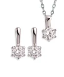 Srebrny komplet biżuterii z kamieniem cyrkonią