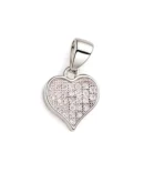 Srebrny wisiorek serduszko z cyrkoniami