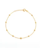 Złota bransoletka z kulkami złotymi, bransoletka 585 damska