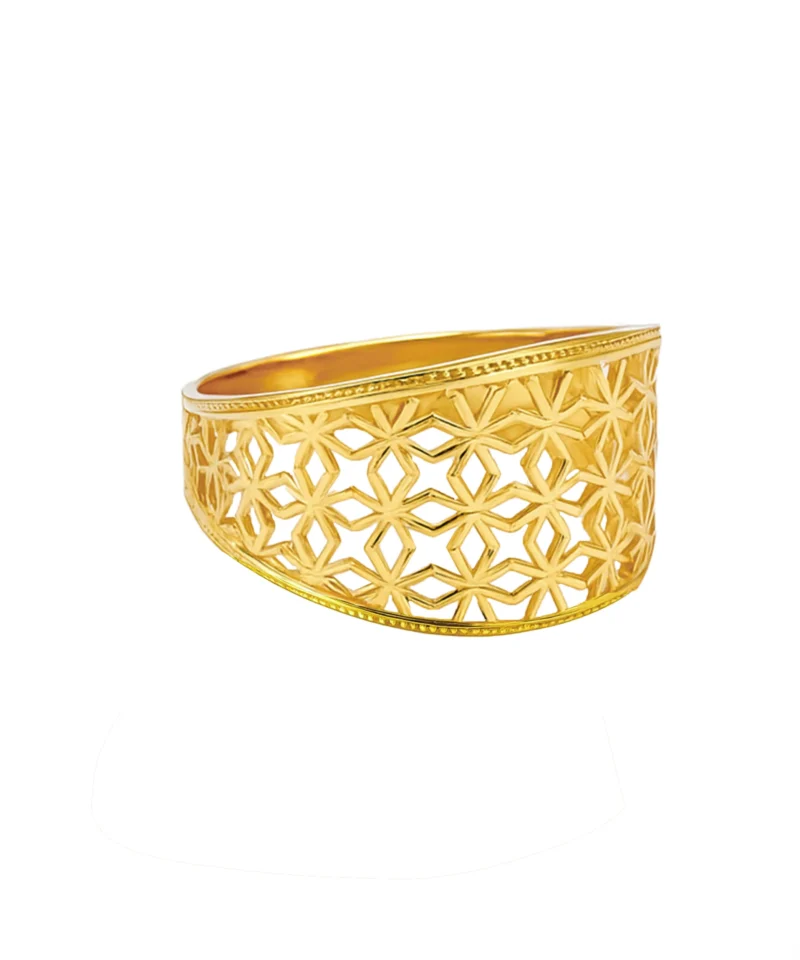 Złoty pierścionek ażurowy 585