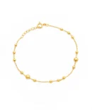 Bransoletka z kuleczkami damska - złoto 585