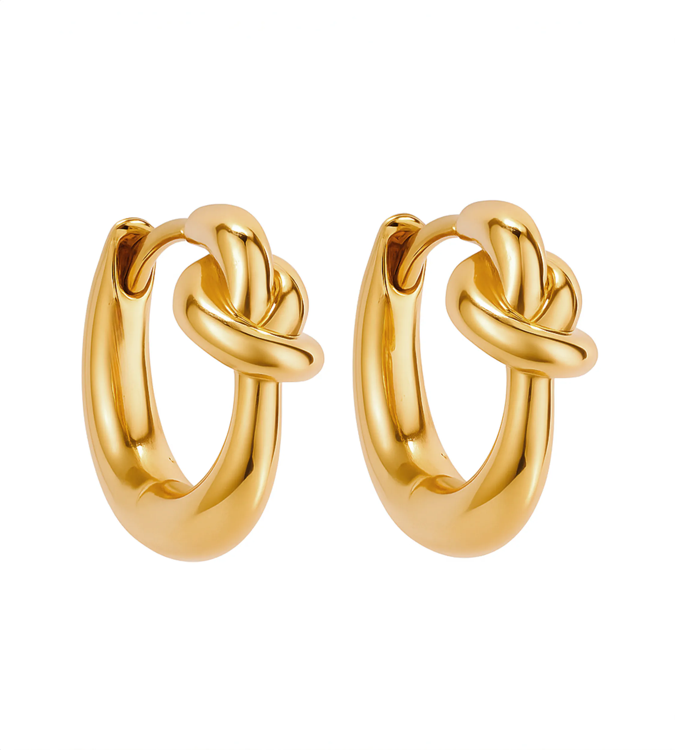 Złote kolczyki supełki 585