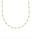 złoty naszyjnik 585 z frezowanymi kuleczkami Akebia