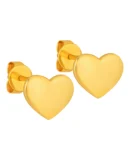 Złote serduszka wkrętki - kolczyki minimalistyczne bez kamieni ze złota 585