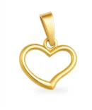 Złota zawieszka próby 585 w kształcie serca, gładka i błyszcząca, uniwersalna biżuteria idealna na prezent dla bliskiej osoby