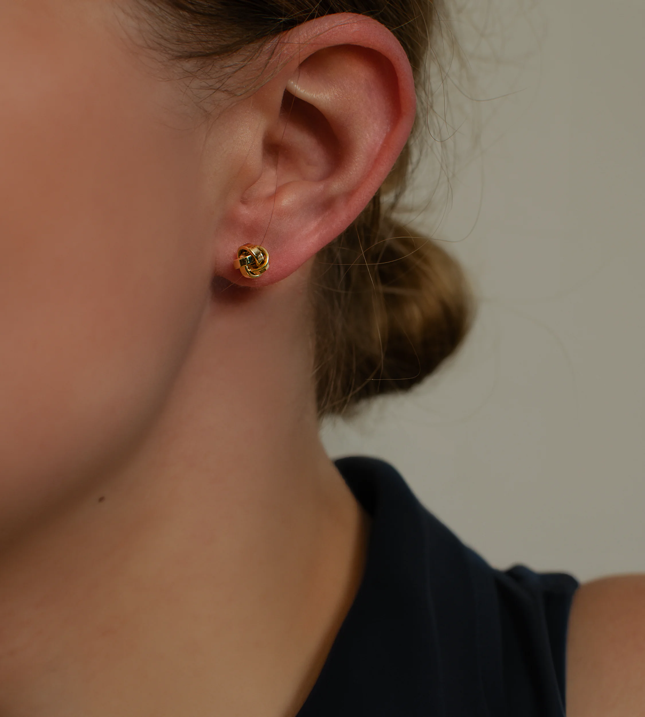 Kolczyki supełki złote 585