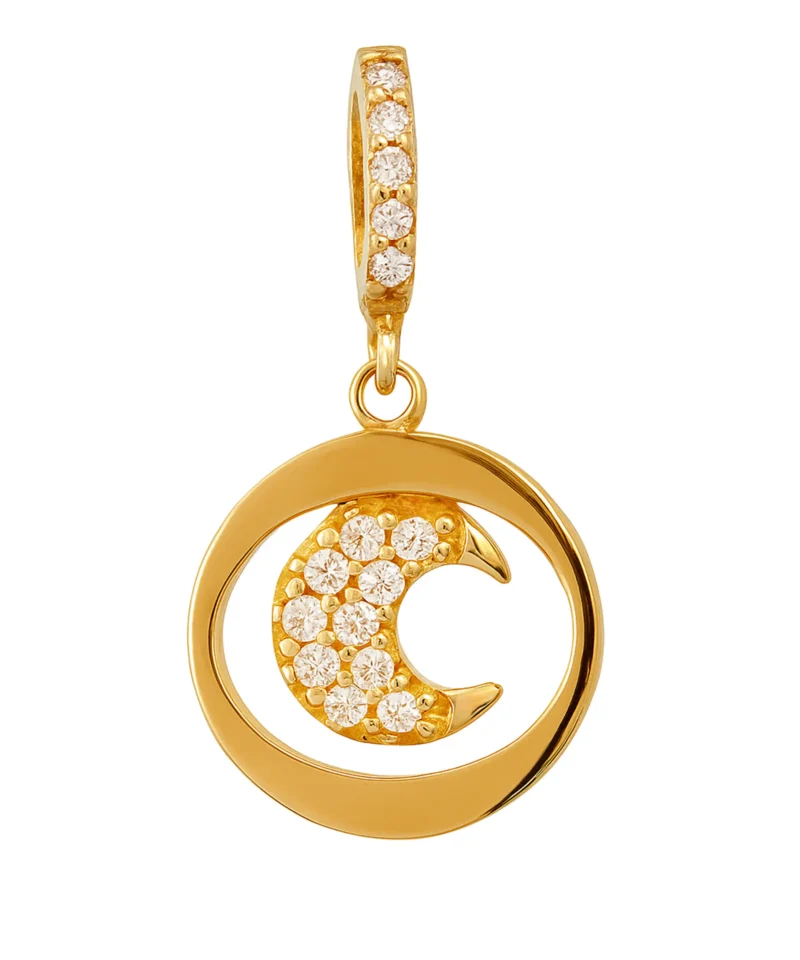 Złota zawieszka księżyc