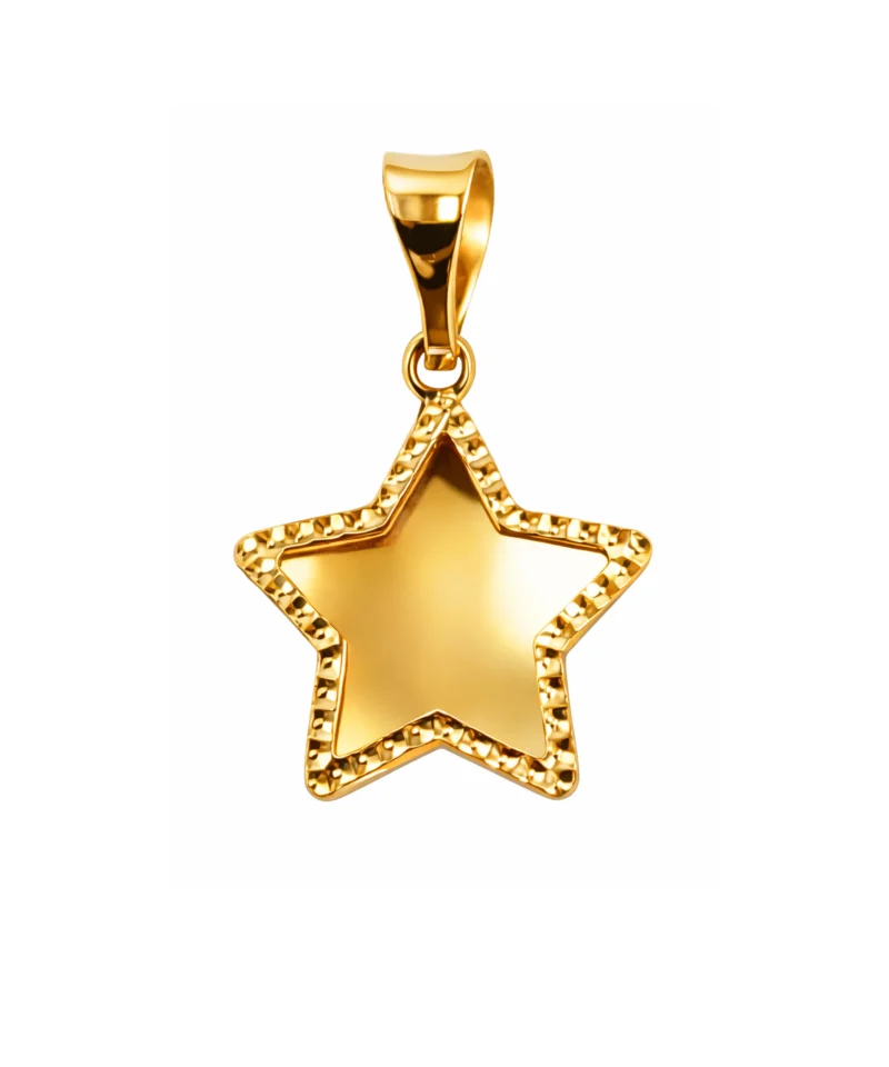 Złota zawieszka duża gwiazdka