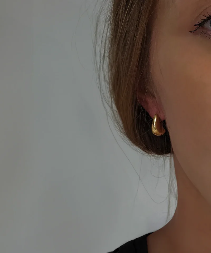 kolczyki pozłacane krople łezki