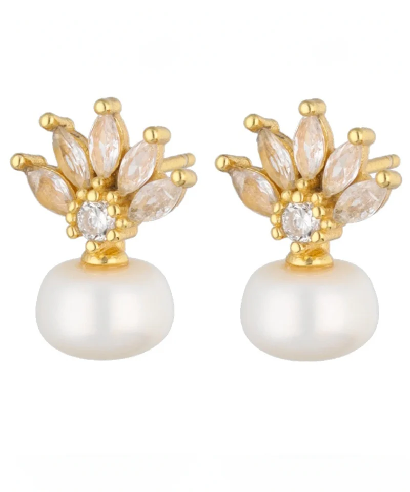 Kolczyki ananasy srebro pozłacane