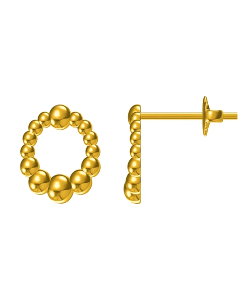 Kolczyki kółeczka srebro pozłacane