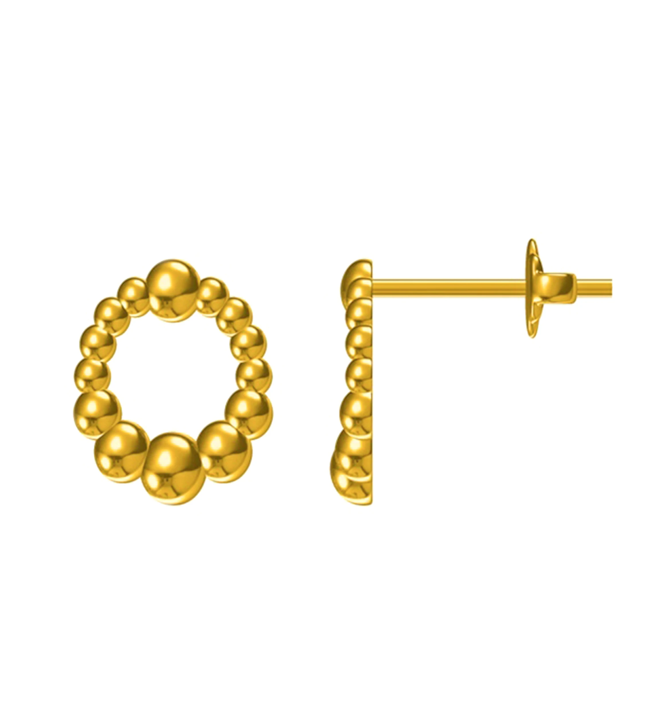 Kolczyki kółeczka srebro pozłacane