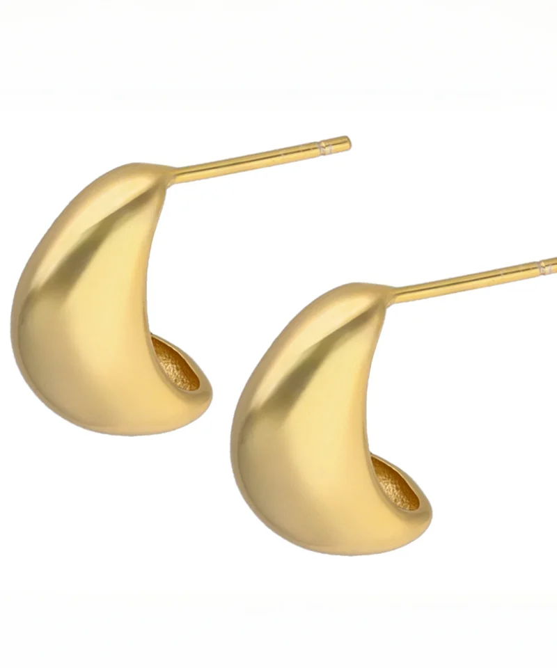 Kolczyki kropla srebro pozłacane