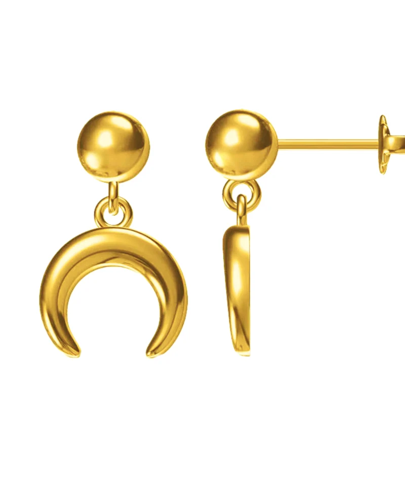 Kolczyki księżyc srebro pozłacane