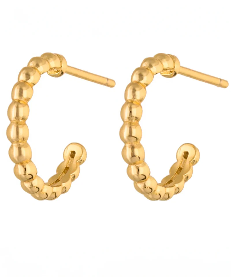 Kolczyki z kuleczek srebro pozłacane