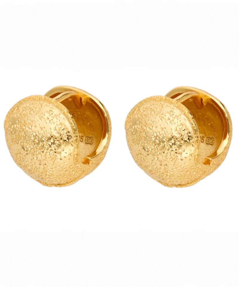 Kolczyki owalne muszle srebro pozłacane