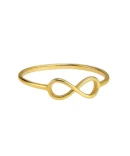 pierścionek z motywem nieskończoności złoty 585