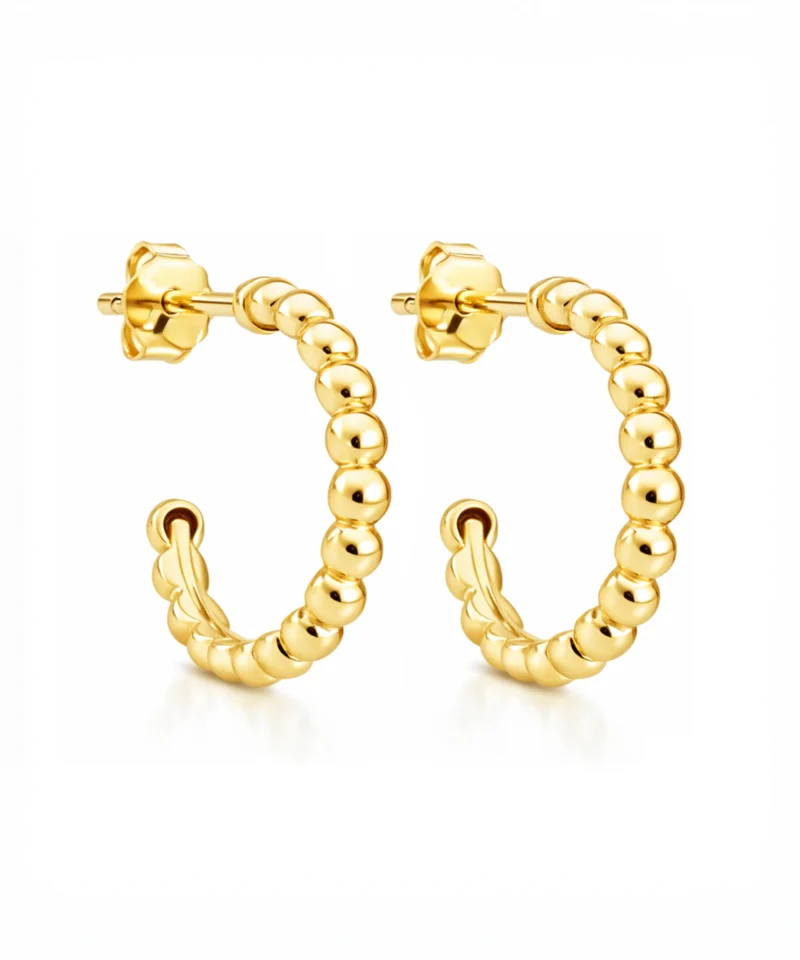 Kolczyki z kuleczek srebro pozłacane