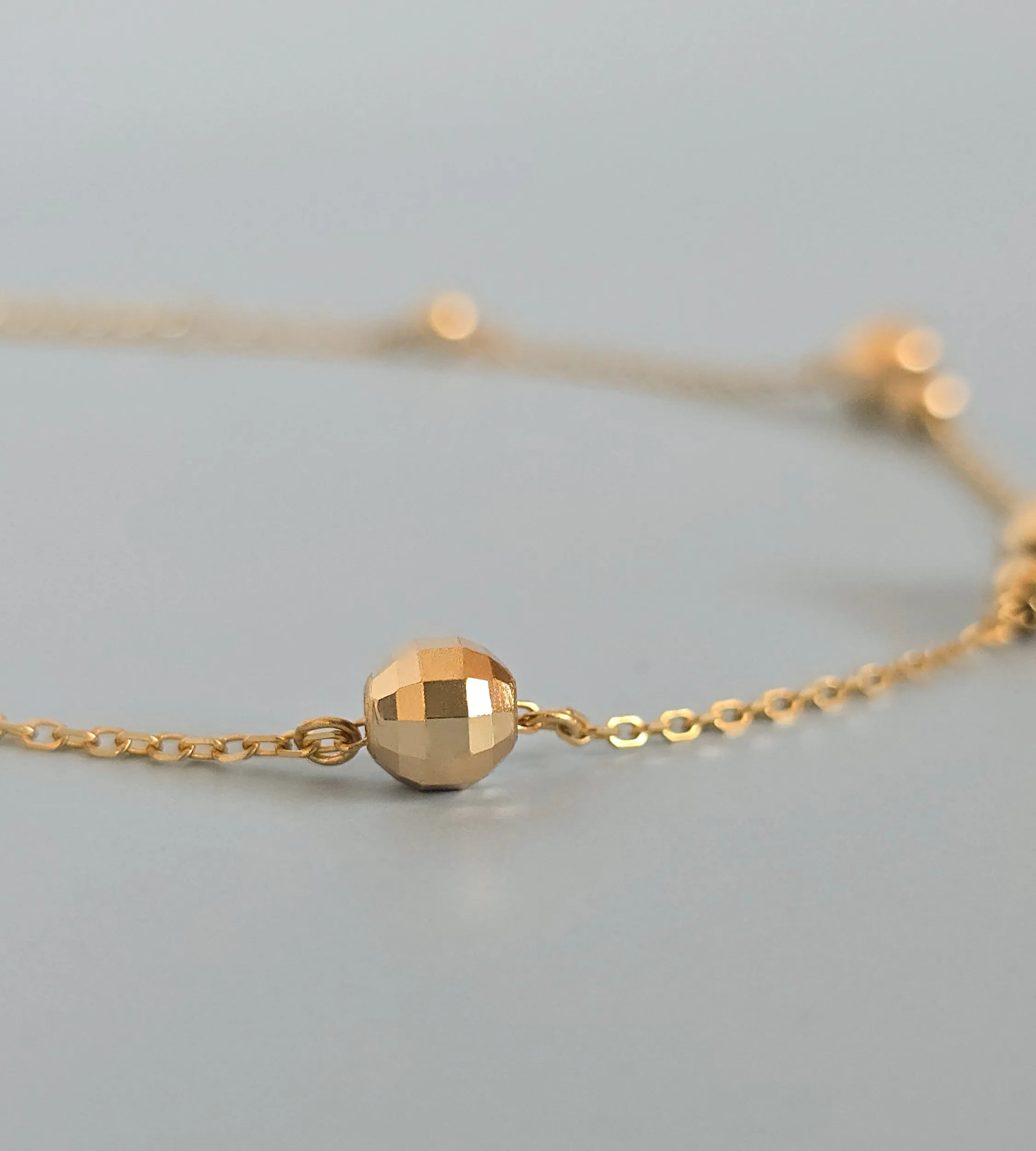 Bransoletka na nogę srebro pozłacane - diamentowana