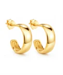 Kolczyki półkola pozłacane