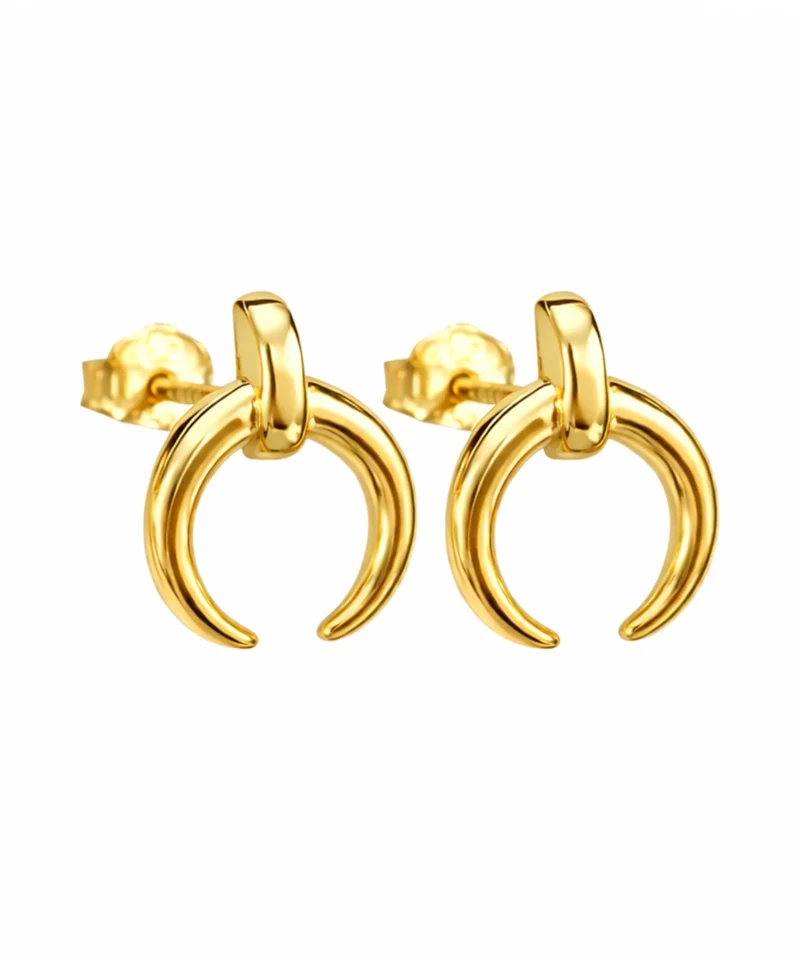 Kolczyki pozłacane z rogiem obfitości