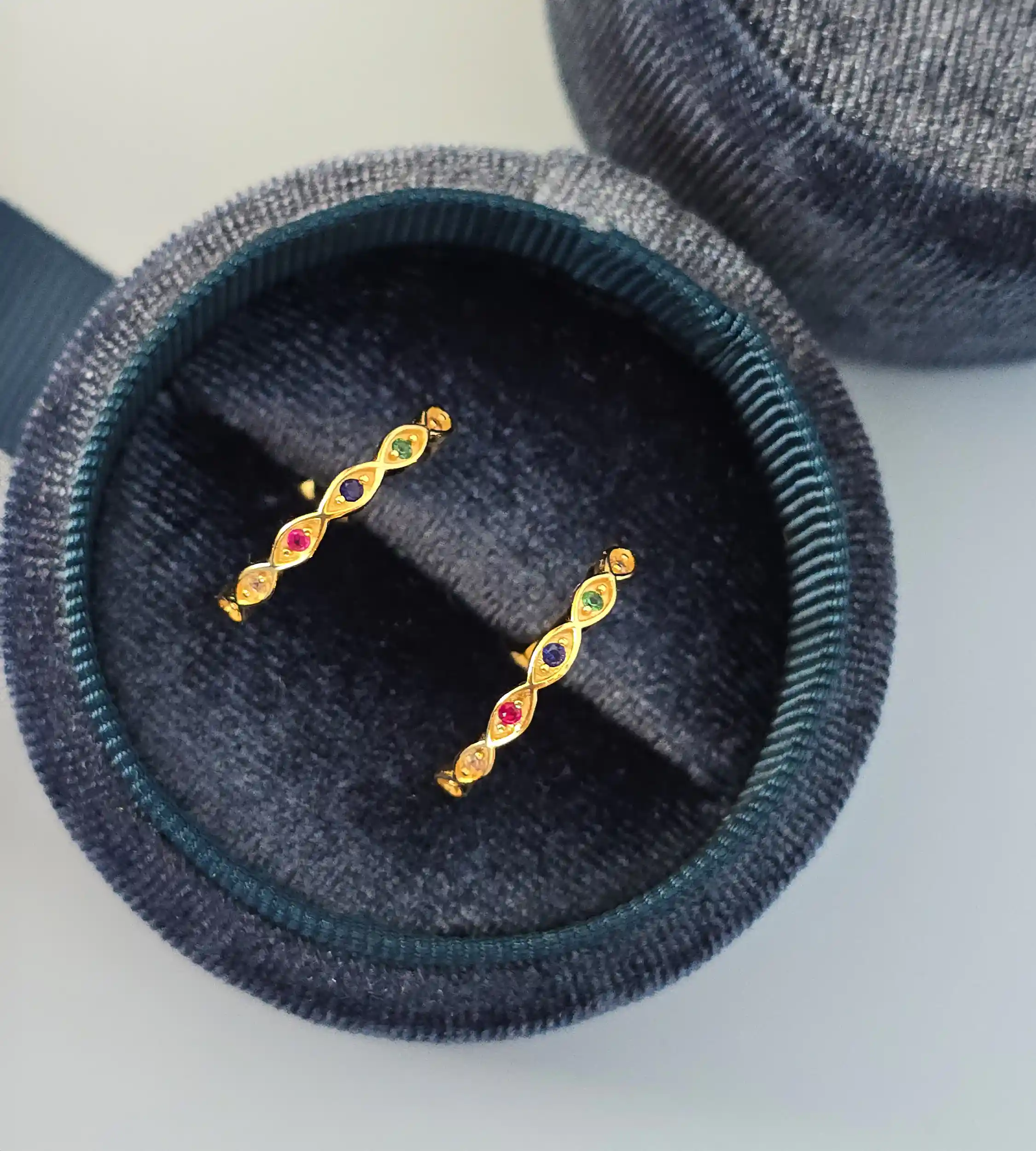 Kolczyki z cyrkoniami srebro pozłacane