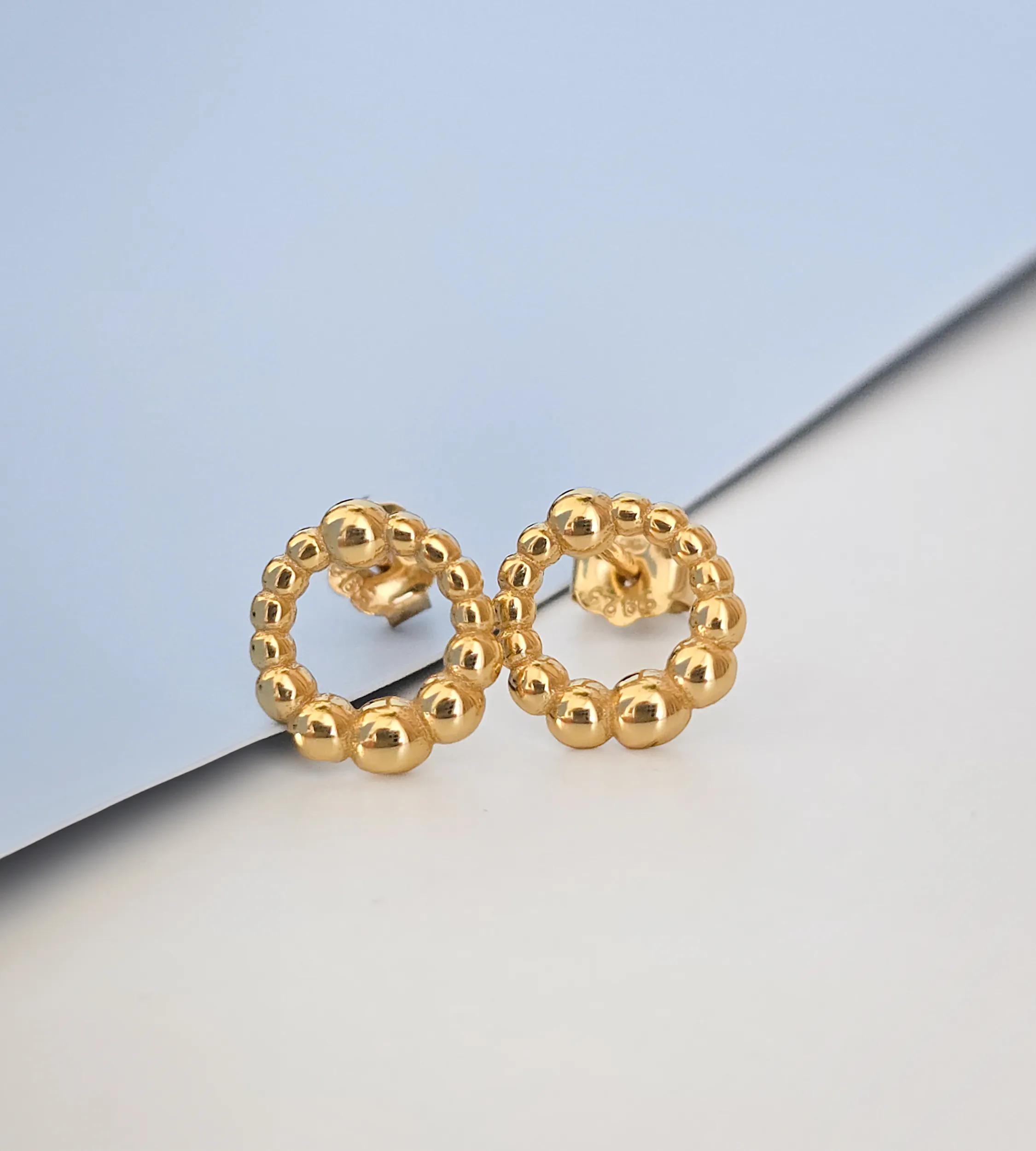 Kolczyki kółeczka srebro pozłacane