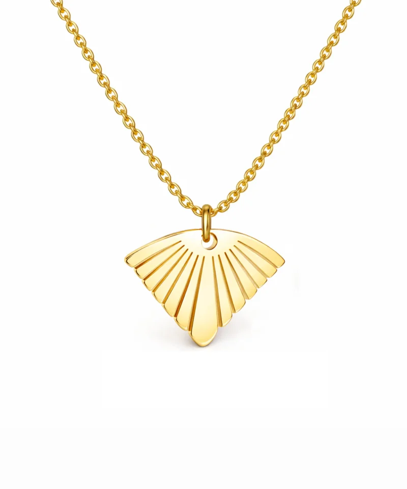 Naszyjnik pozłacany nowoczesny duży