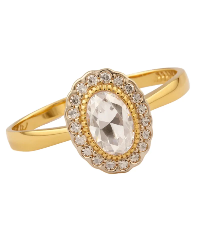 Złoty pierścionek 585 z markizą