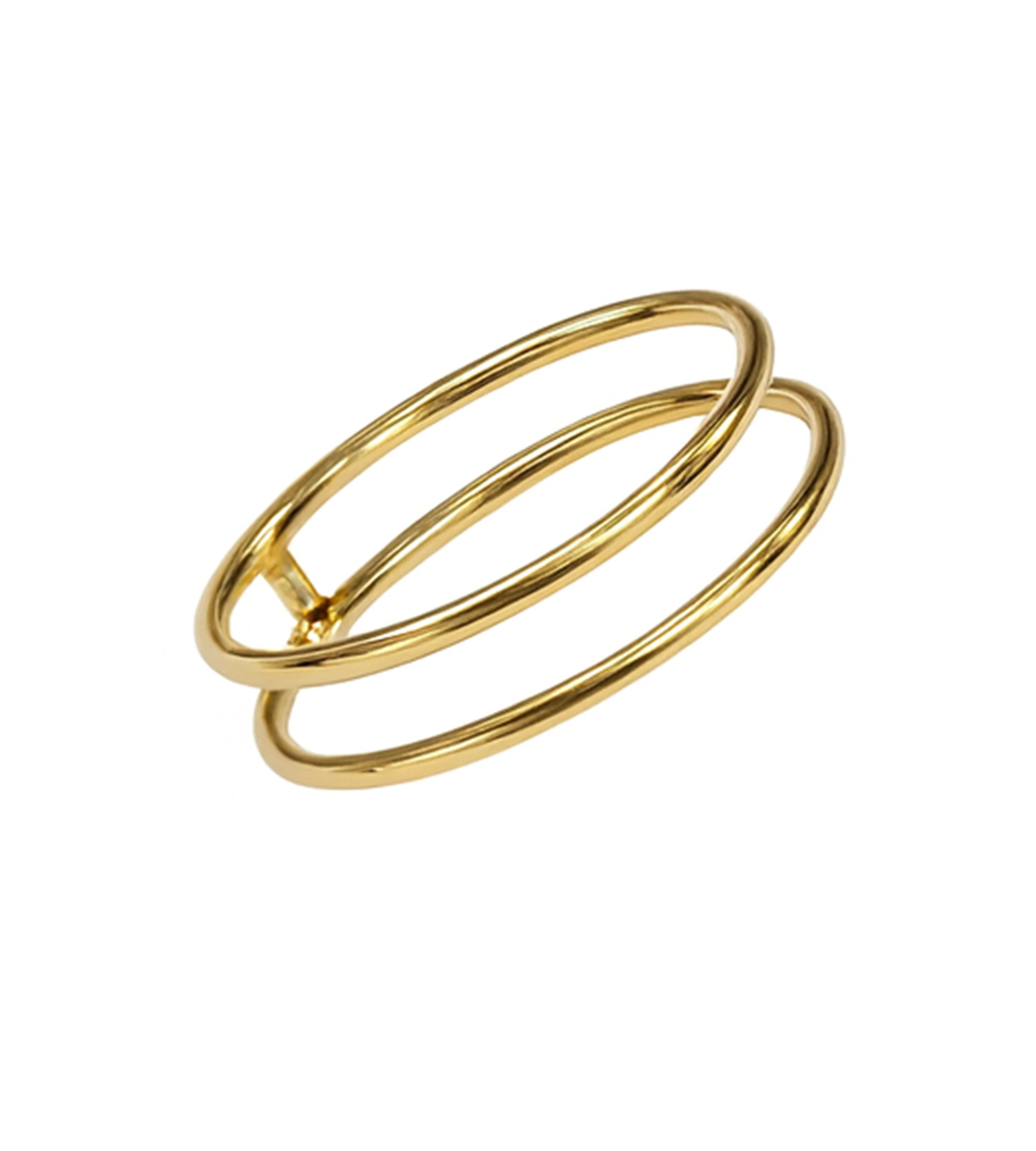 Złoty pierścionek 585 nowoczesny bez kamieni