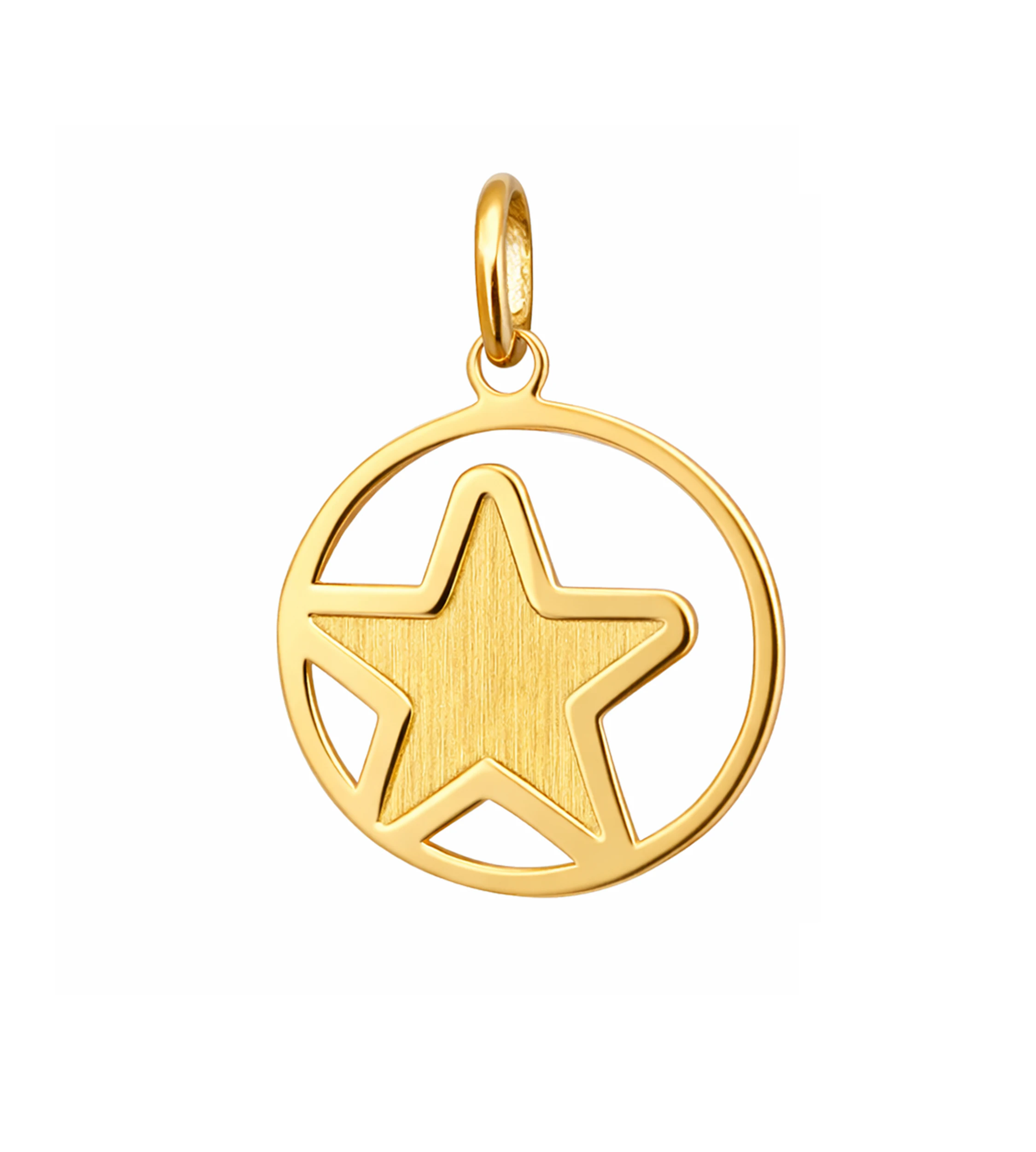 Złota gwiazdka zawieszka matowa