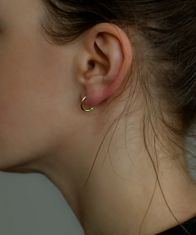 Złote kolczyki kółeczka małe 1,2cm