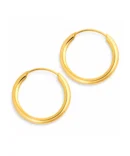 Złote kolczyki 585 okrągłe gładkie