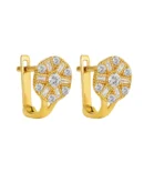 Złote kolczyki zapięcie angielskie z kamieniami - małe kolczyki dla nastolatki