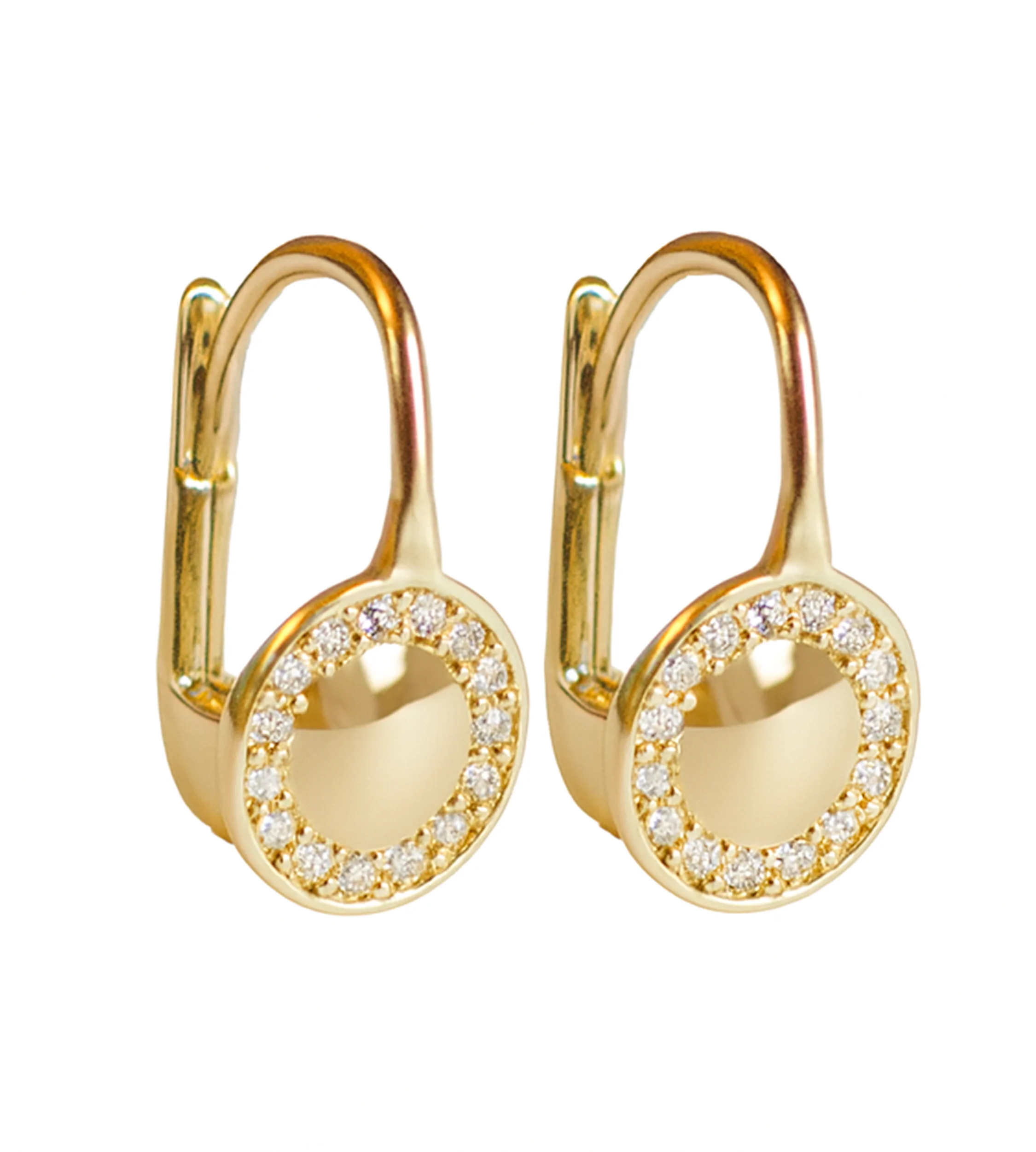 Złote kolczyki wiszace długie z cyrkoniami