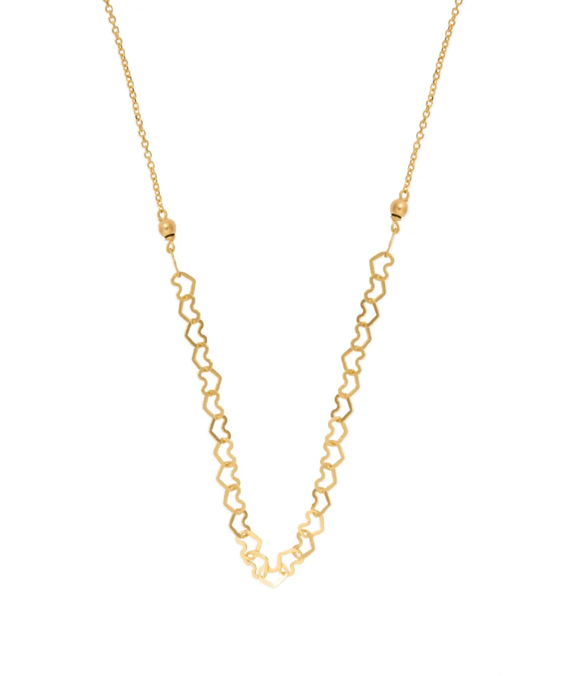 złoty naszyjnik 585 z serduszkami Akebia